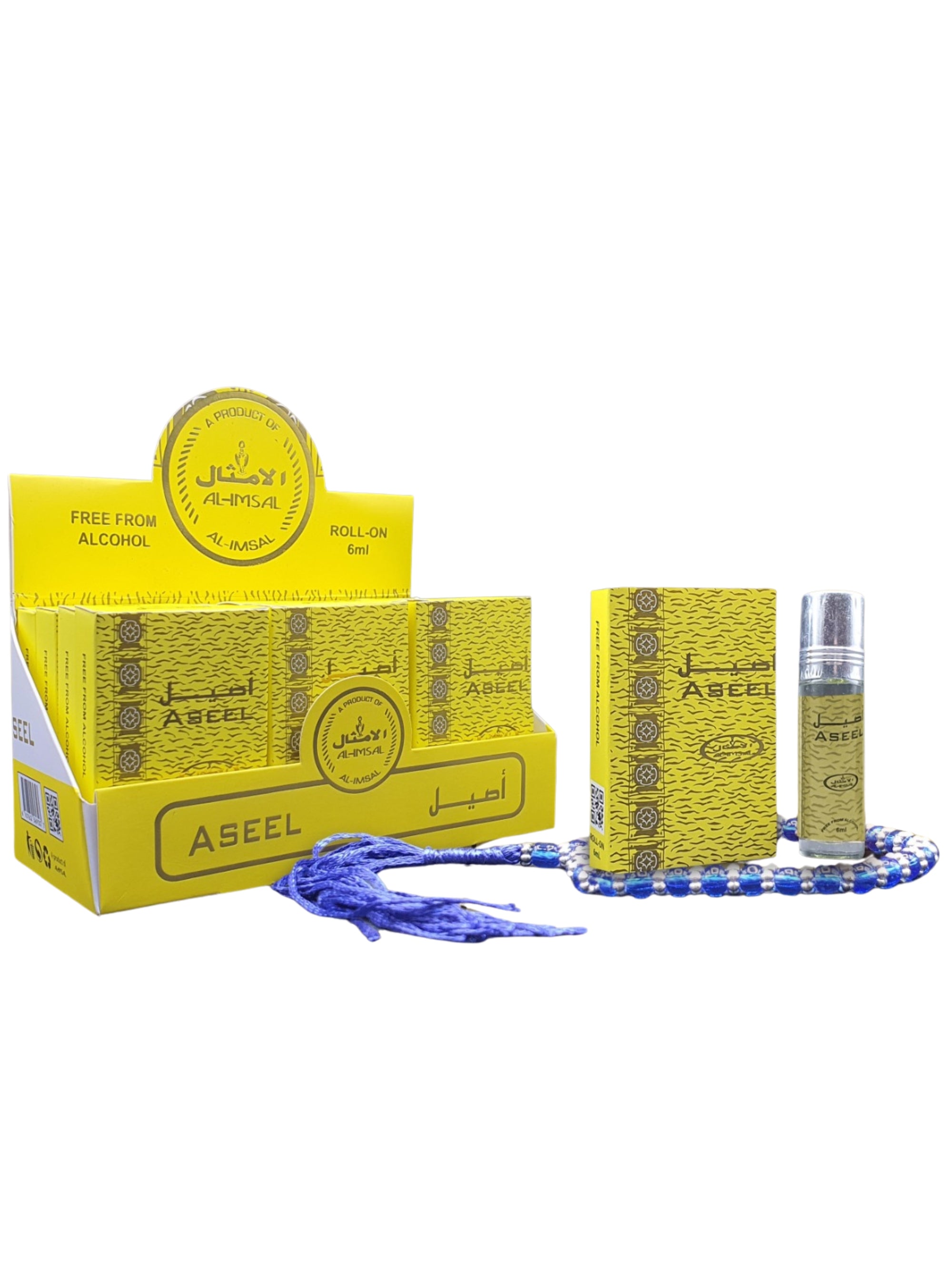 Aseel Pocket Attar 6ml Roll-On With Tasbeeh